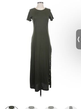 Michael Kors Cotton Blend Short Sleeve Midi Dress